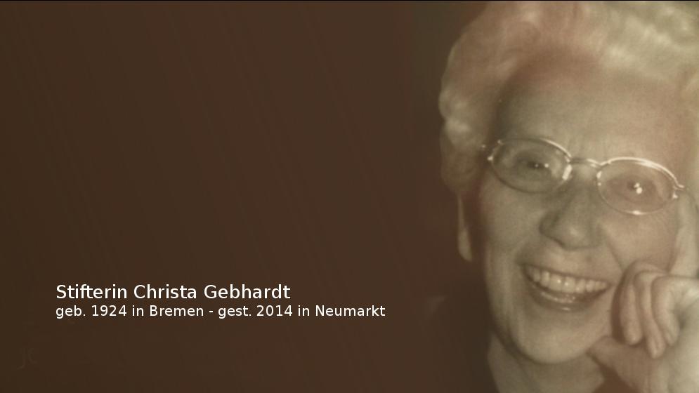 Stifterin Christa Gebhardt; "Was bleibt." Sation 7