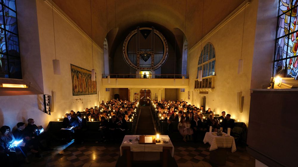 Osternacht 2019 in der Christuskirche; Foto: Eifler