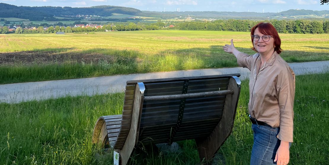 Christiane Murner, Blick ins Land am Grillplatz Buchenrain in Berg, Foto cm