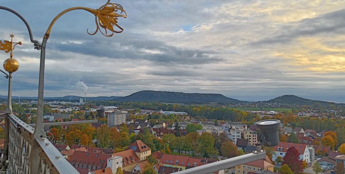 Blick über die Stadt vom Turm des Münster St. Johannes, Foto kb