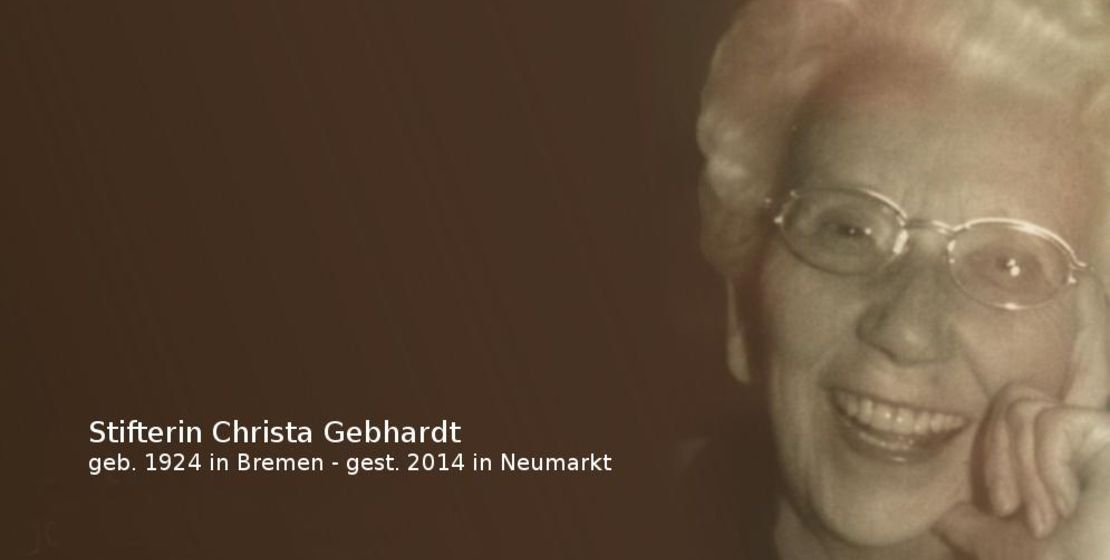 Stifterin Christa Gebhardt; "Was bleibt." Sation 7
