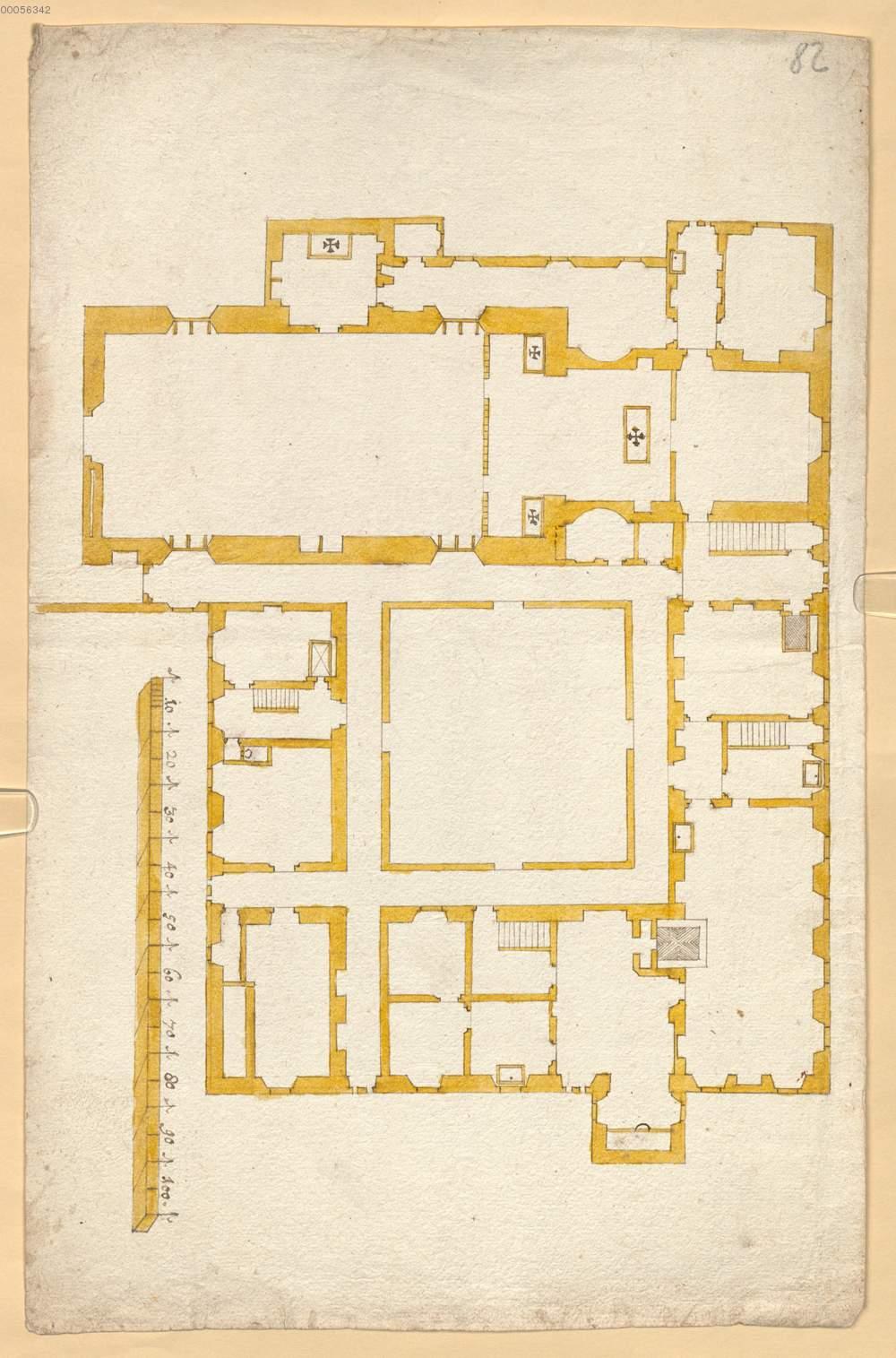 Christuskirche, historischer Plan EG; Archiv