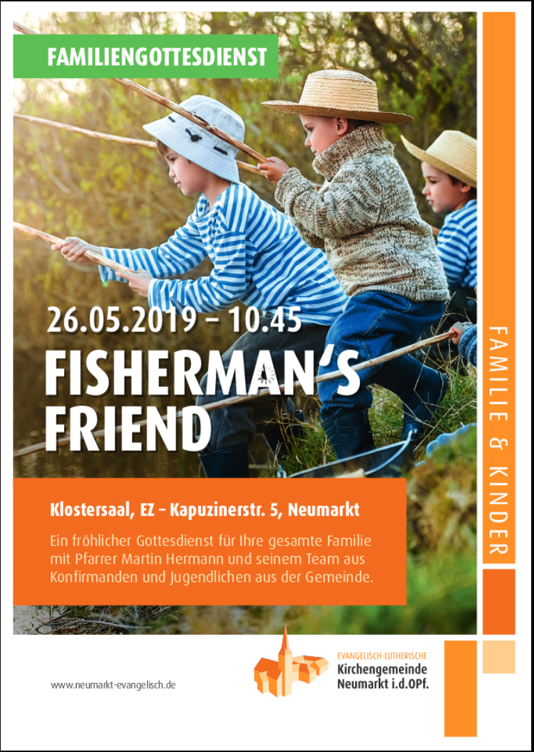 Familiengottesdienst Fisherman's Friend, Plakat