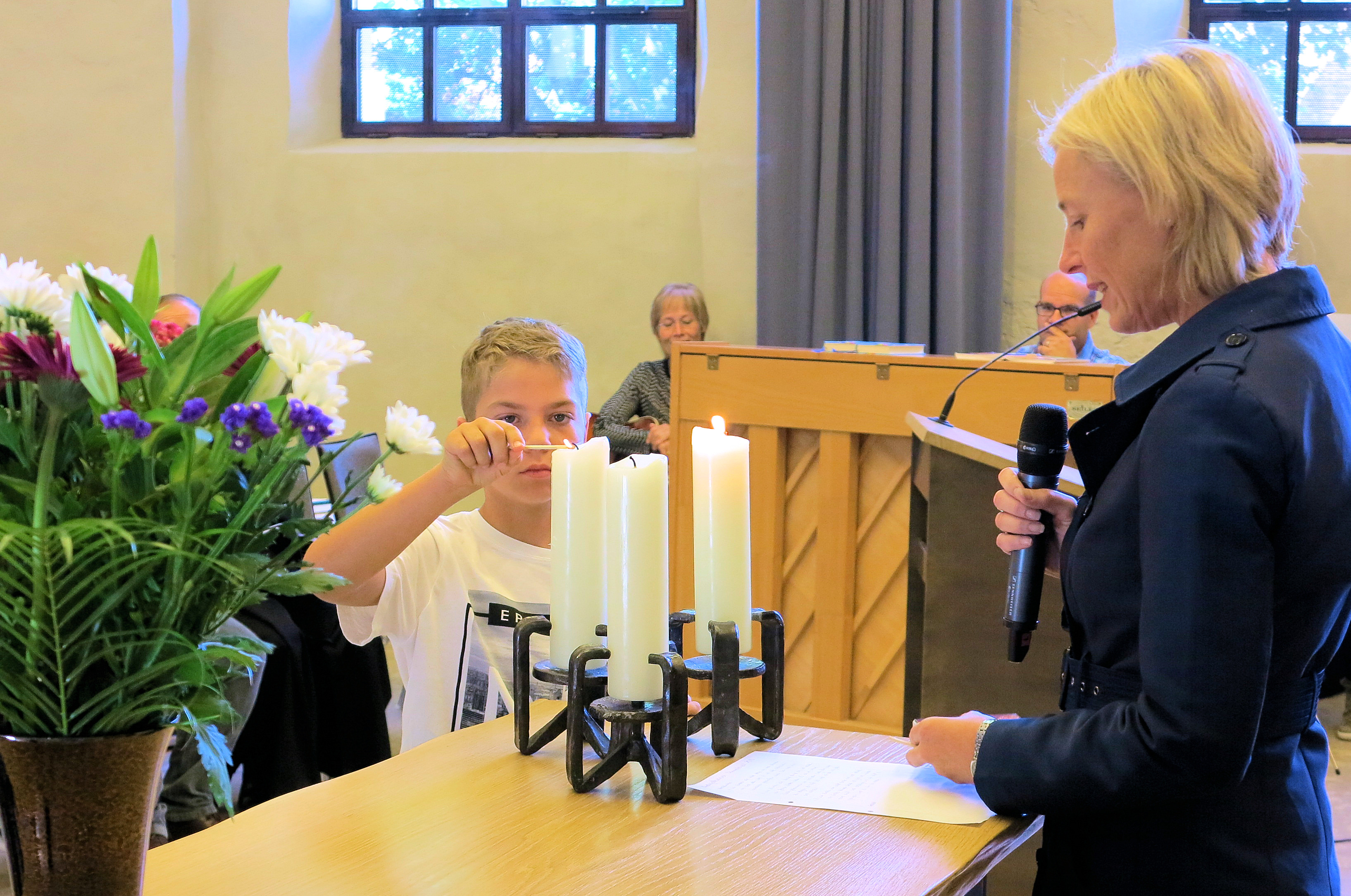De Familiengottesdienst zum Schulanfang war der erste Gottesdienst von Pfarrer Andreas Grell in unserer Gemeinde. Foto: Ehrhard Löwe