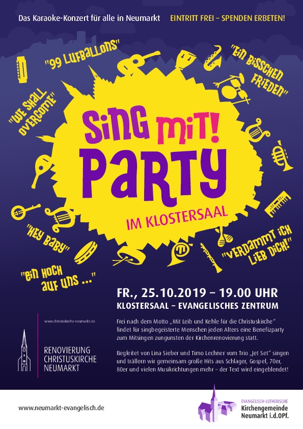 Plakat Sing-Mit-Party, ekn